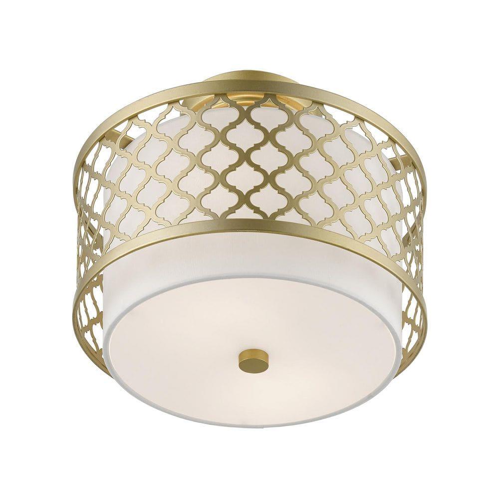 Livex Lighting Arabesque 2 - Light Semi-Flush Mount in  Soft Gold