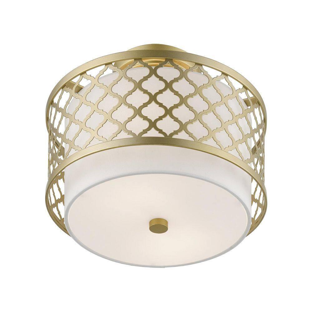 Livex Lighting Arabesque 2 - Light Semi-Flush Mount in  Soft Gold