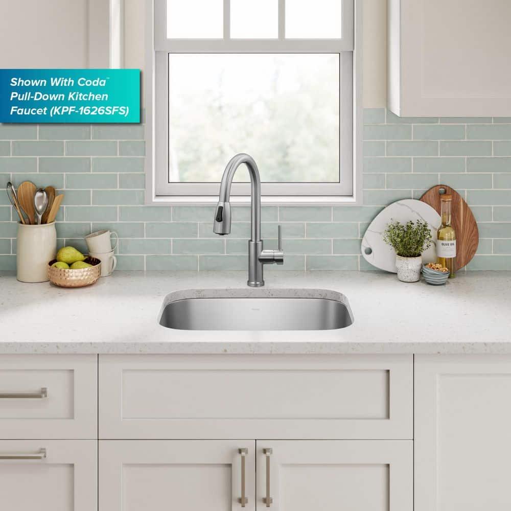 KRAUS Premier 16 Gauge Undermount Single Bowl Stainless Steel Kitchen Sink