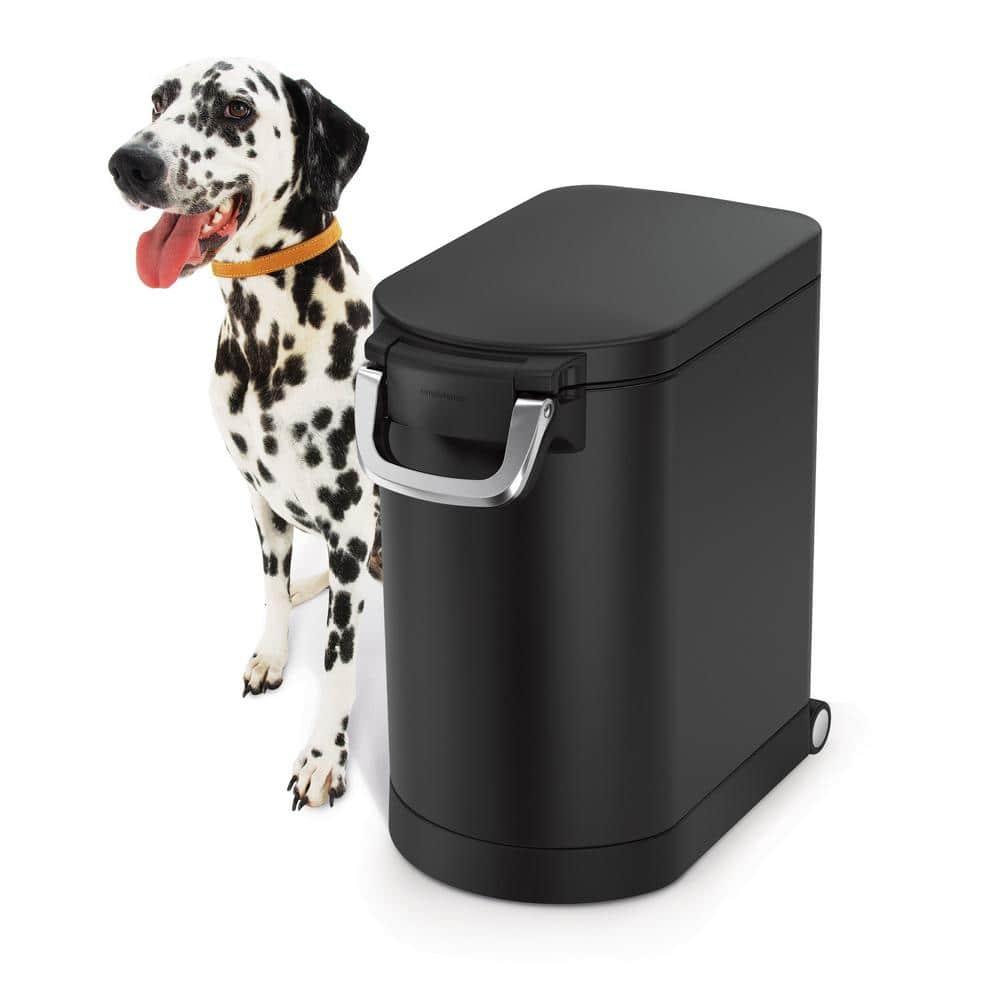 simplehuman Pet Food Storage Container Stainless Steel for Dog Food, Cat Food, and Bird Feed
