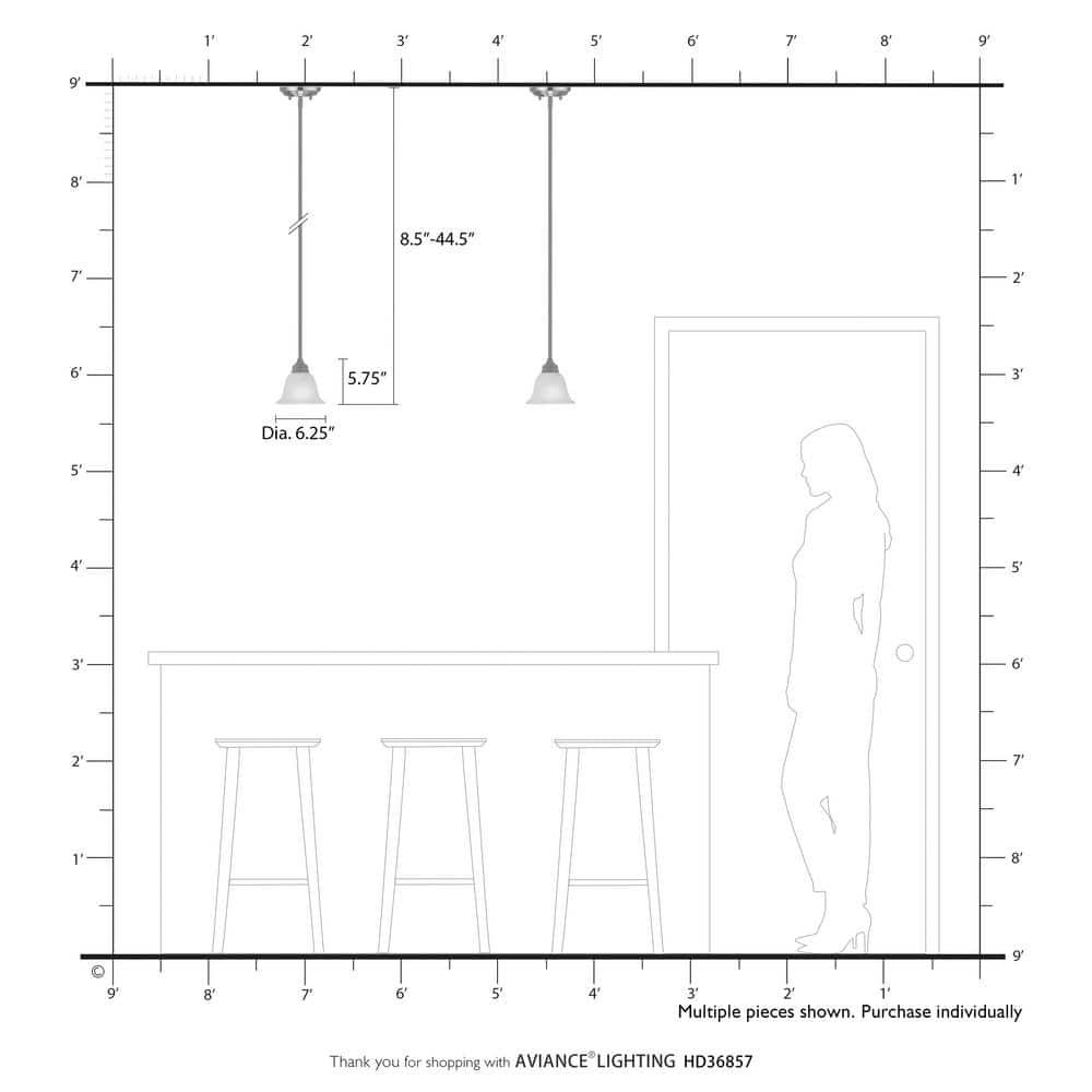 Livex Lighting Essex 1 - Light Pendant in  Bronze