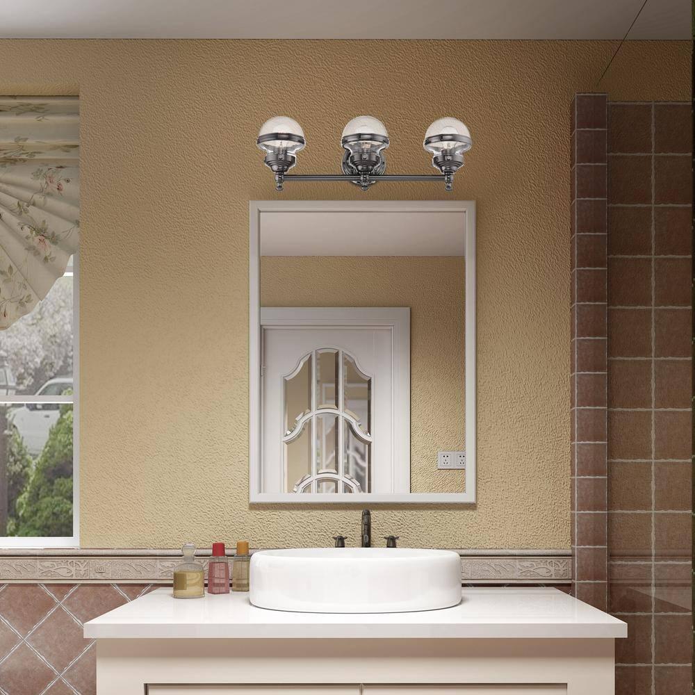 Livex Lighting Oldwick 3 - Light Vanity in  Polished Black Chrome