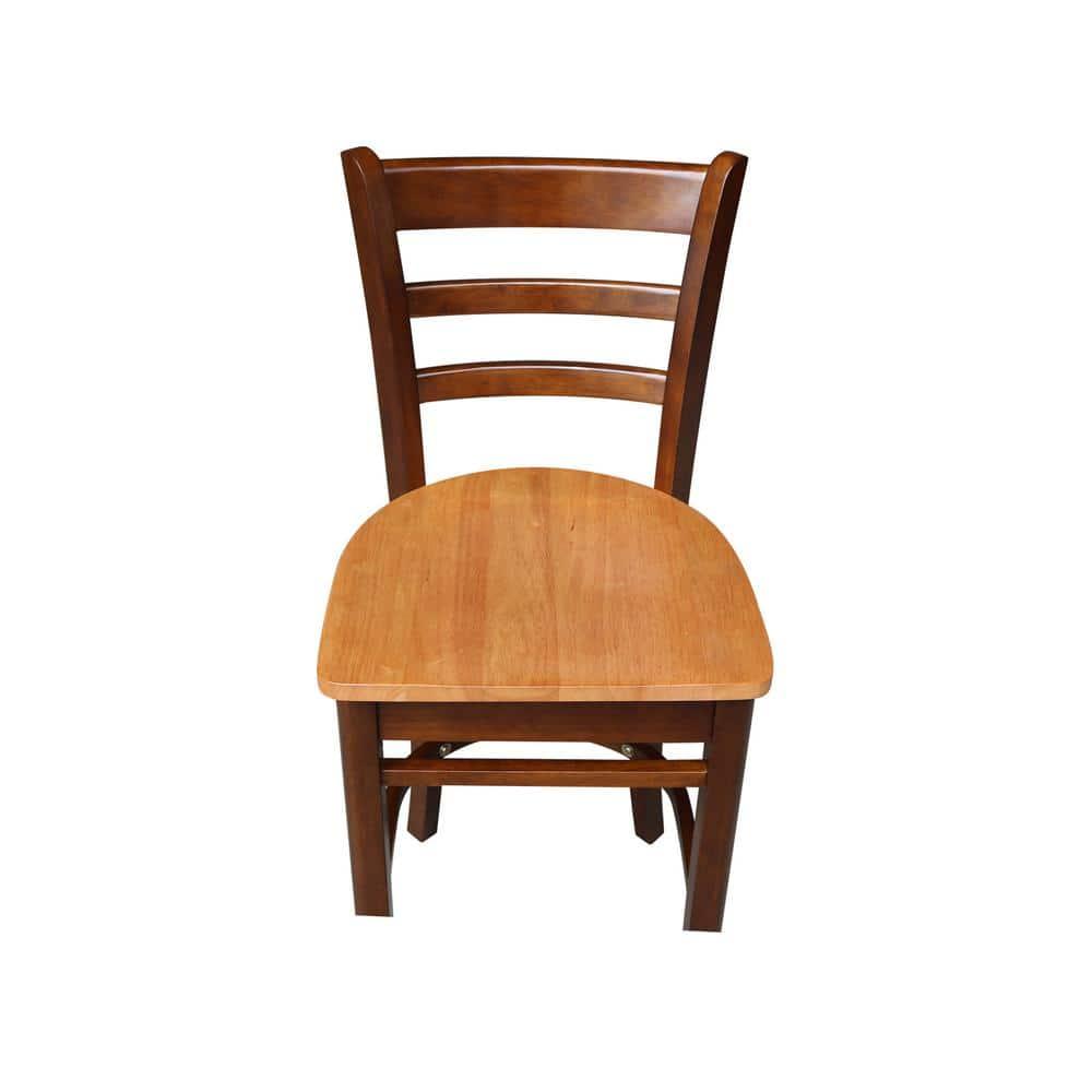 Cinnamon Espresso Solid Wood Counter Height Table with 2 Stools