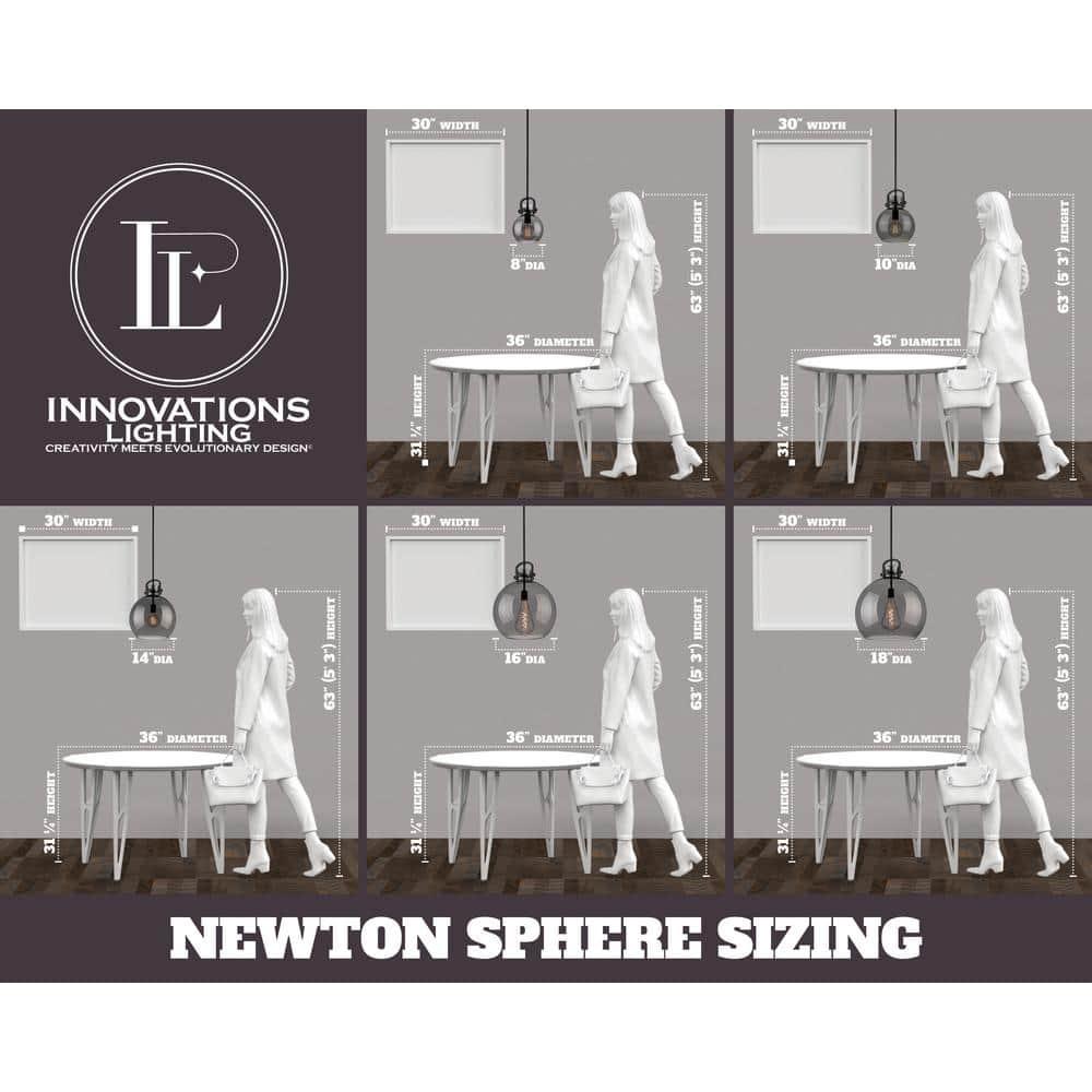Innovations Lighting - Newton-One Light Mini Pendant-14 Inches Wide by 17 Inches