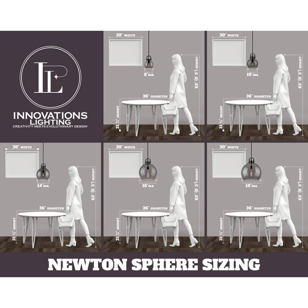 Innovations Lighting - Newton-One Light Mini Pendant-14 Inches Wide by 17 Inches