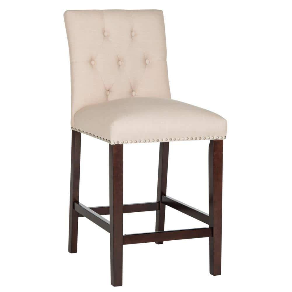 Norah Counter Stool (Set of 2) - FOX6209 - Beige - Safavieh Couture