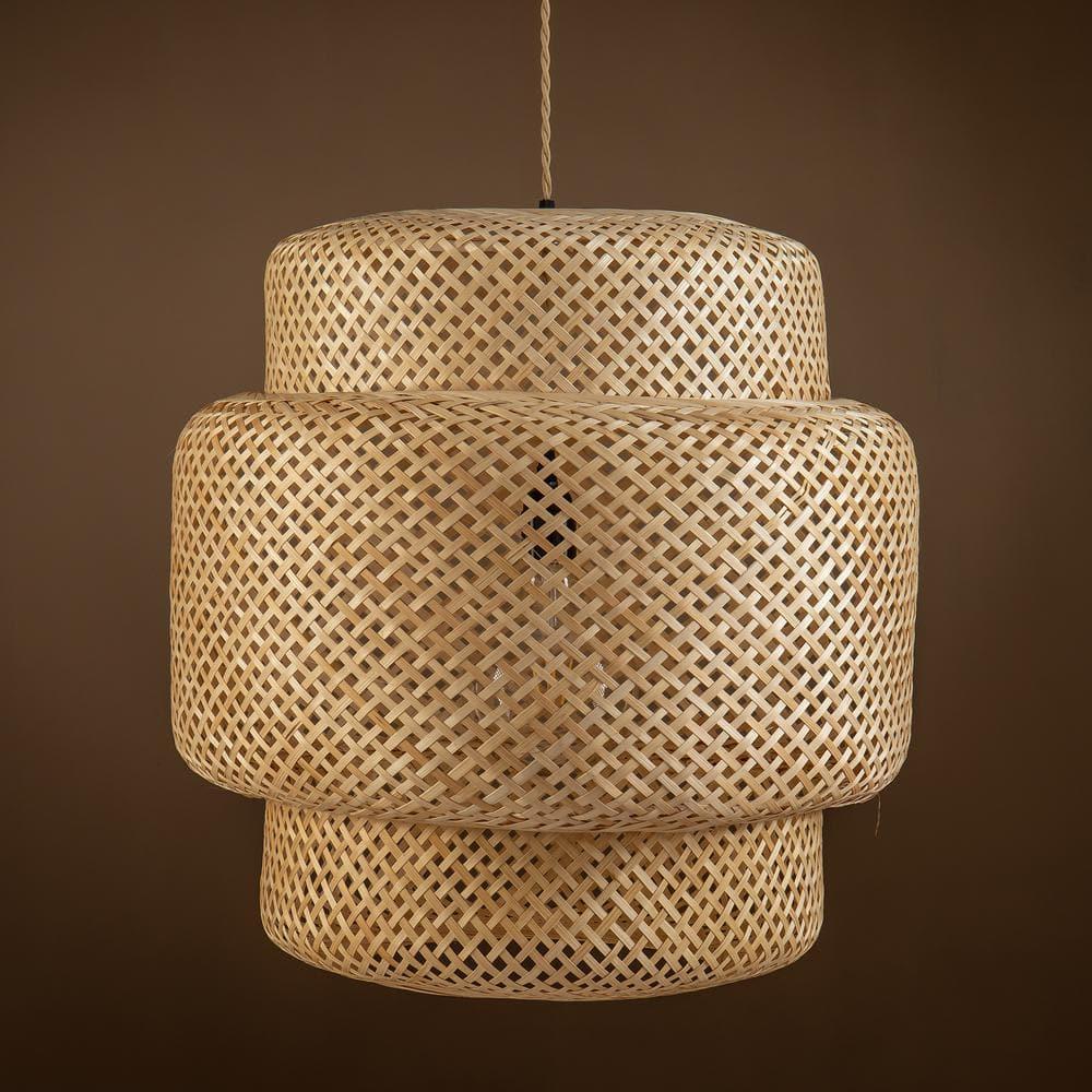 Drusilla Single Light Rattan Pendant Light - 20.9" x 19.7"