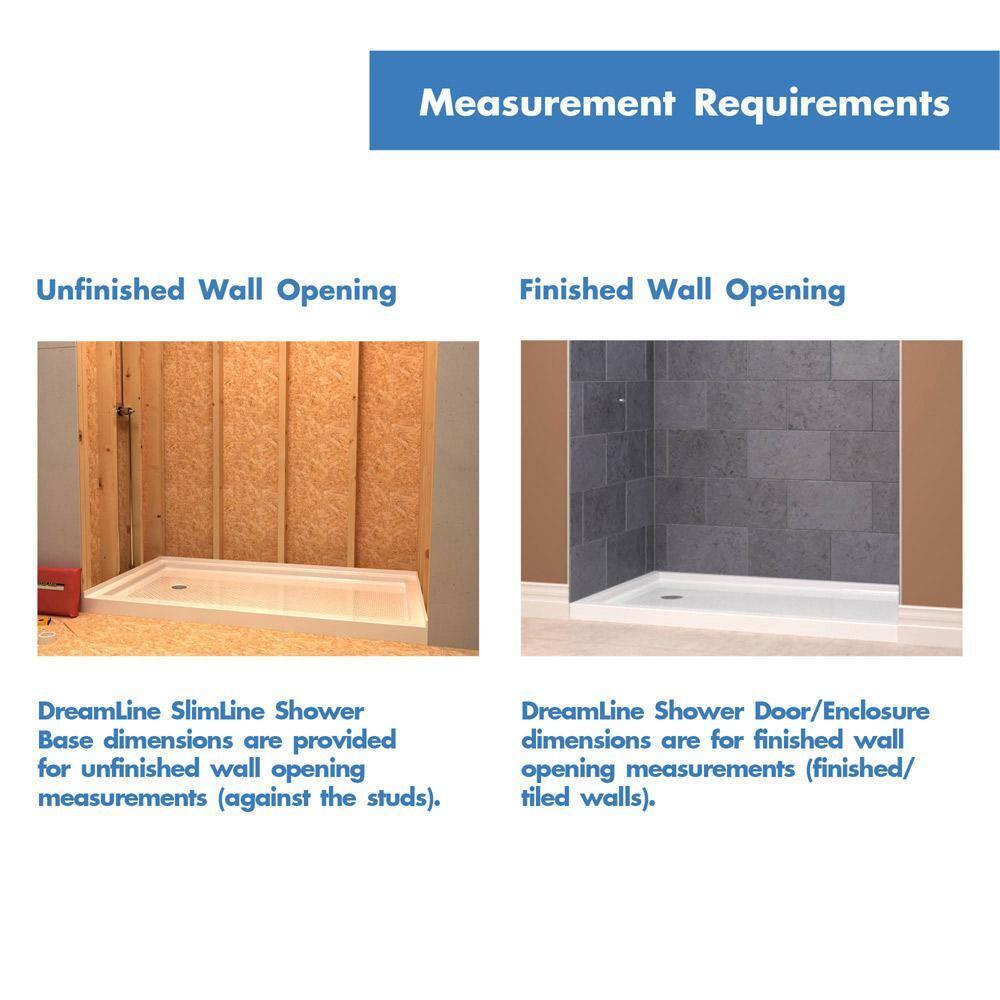 SlimLine 48" x 34" Double Threshold Shower Base