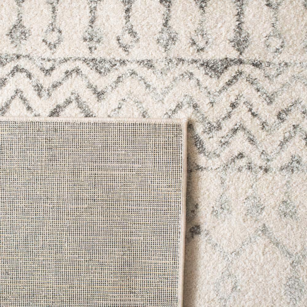 Tulum TUL270 Power Loomed Area Rug - Ivory/Grey - 3'x3' - Safavieh.