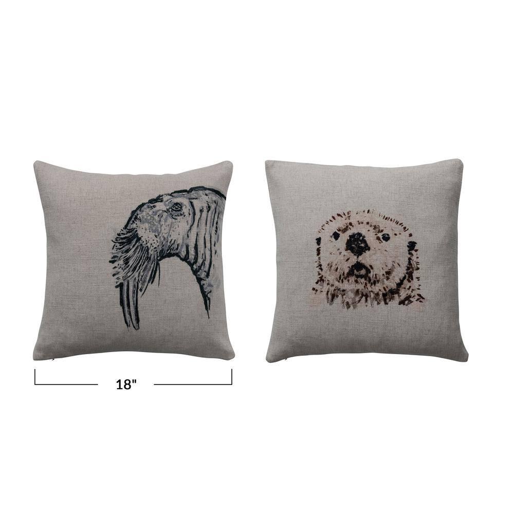 Creative Co-Op Linen Throw Pillow