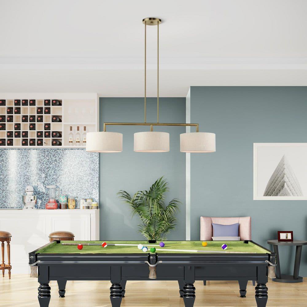 Livex Lighting Meridian 3 - Light Chandelier in  Antique Brass