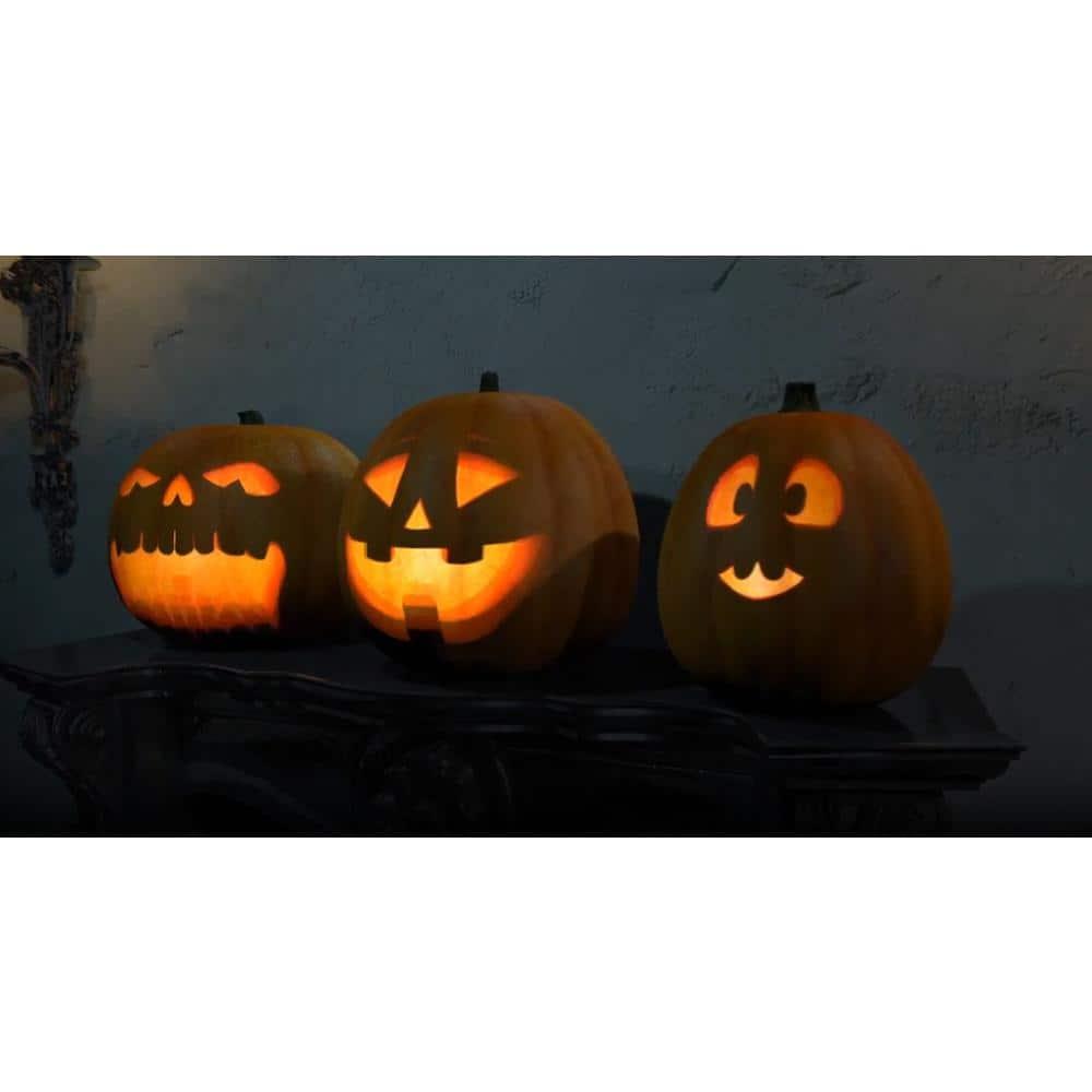 HoliScapes® USB Projector Kit - AtmosFX Jack-O-Lantern Jamboree USB + Projector + 48" x 72" Large White Holographic Screen