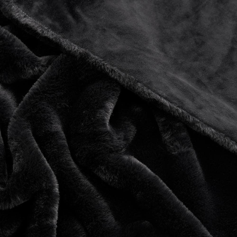 Lucky Brand Reversible Solid Rabbit Mink Faux Fur Luxurious & Soft Thow Blankets - 50" x 70" & Reviews | Wayfair