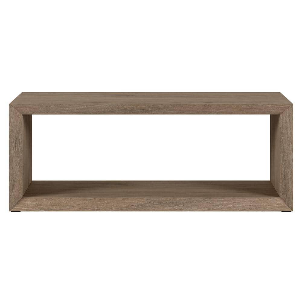 Foxtrot Faux Wood Coffee Table With Shelf