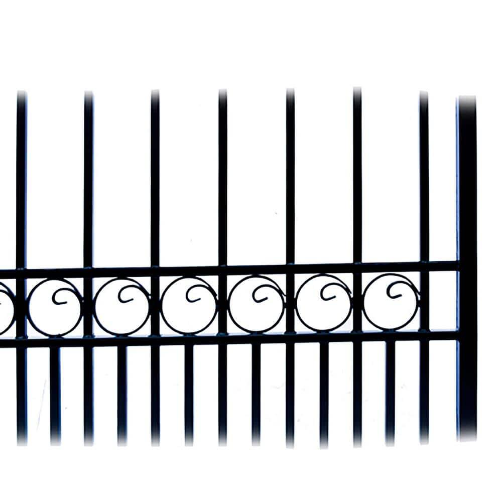 ALEKO 6 ft. H Paris Metal Driveway Dual Swing Gate with Pedestrian Gate
