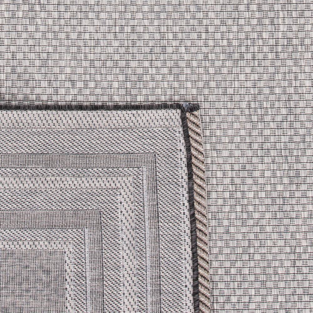 Courtyard CY8475 Power Loomed Indoor and Outdoor Area Rug - Light Grey/Black - 6'7"x6'7" - Safavieh