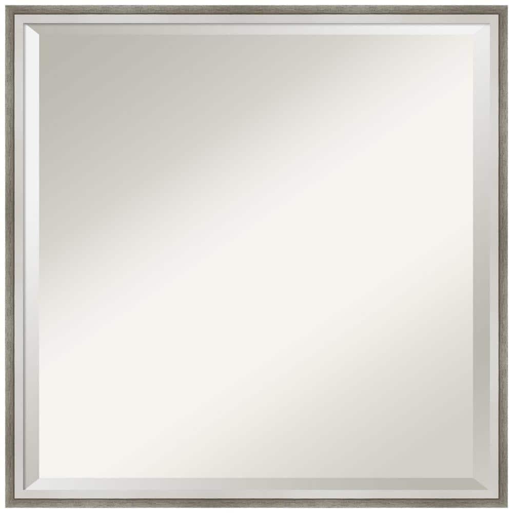 Elegant Rectangular Bronze & Silver Wood Bathroom Vanity Mirror 21x21