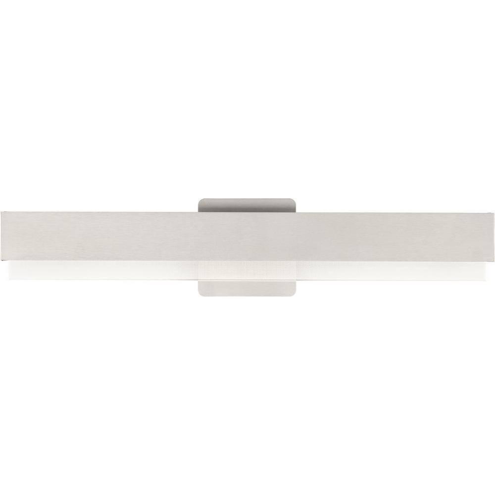 Progress Lighting Semblance 1-Light LED Linear Vanity Light, Brushed Nickel, Acrylic Shade