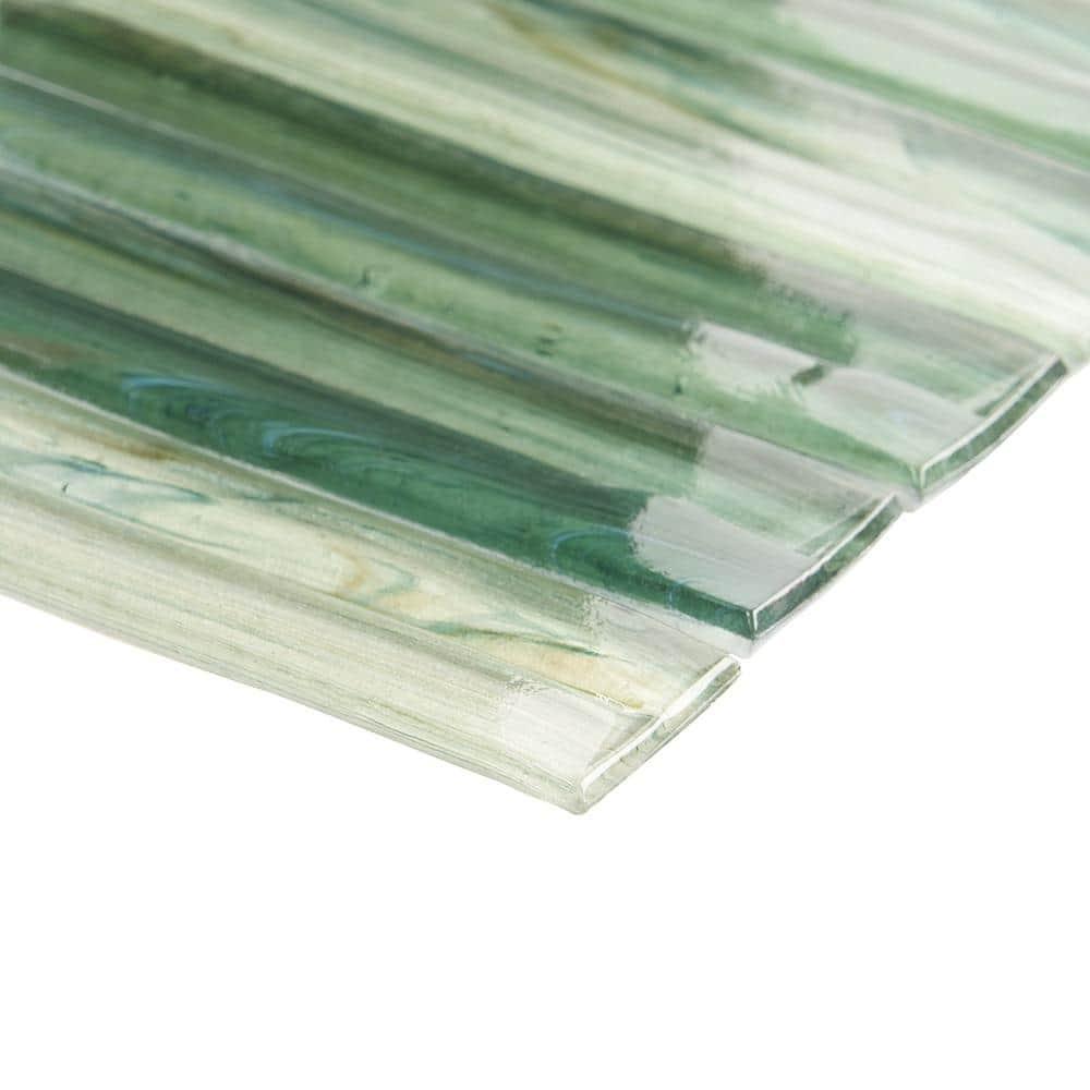 Tara Stacked 11.61" x 11.73" Molten Glass Mosaic Wall Tile (0.95 Sq. Ft. / Sheet)