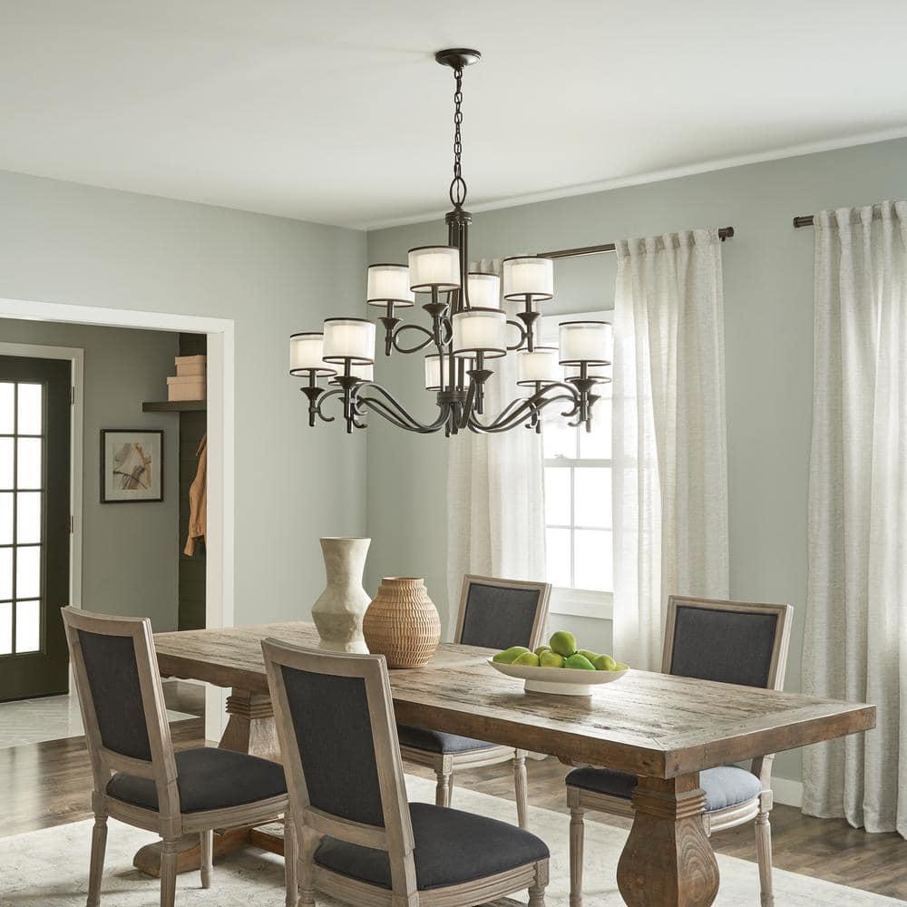 Transitional Twelve Light Chandelier-Mission Bronze Finish Bailey Street Home 147-Bel-553124