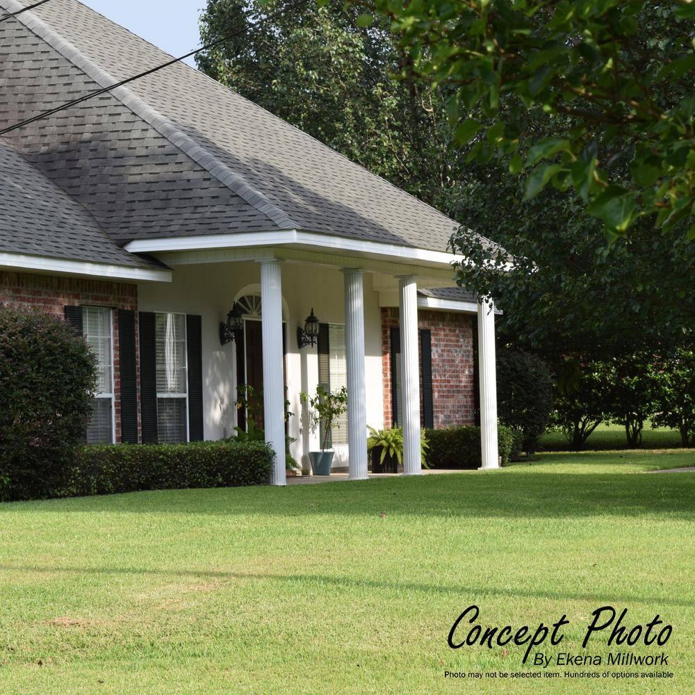 6" x 9' Endura-Aluminum Wellington Style Column, Square Shaft (For Post Wrap Installation), Non-Tapered, Gloss White Finish w/ Capital & Base