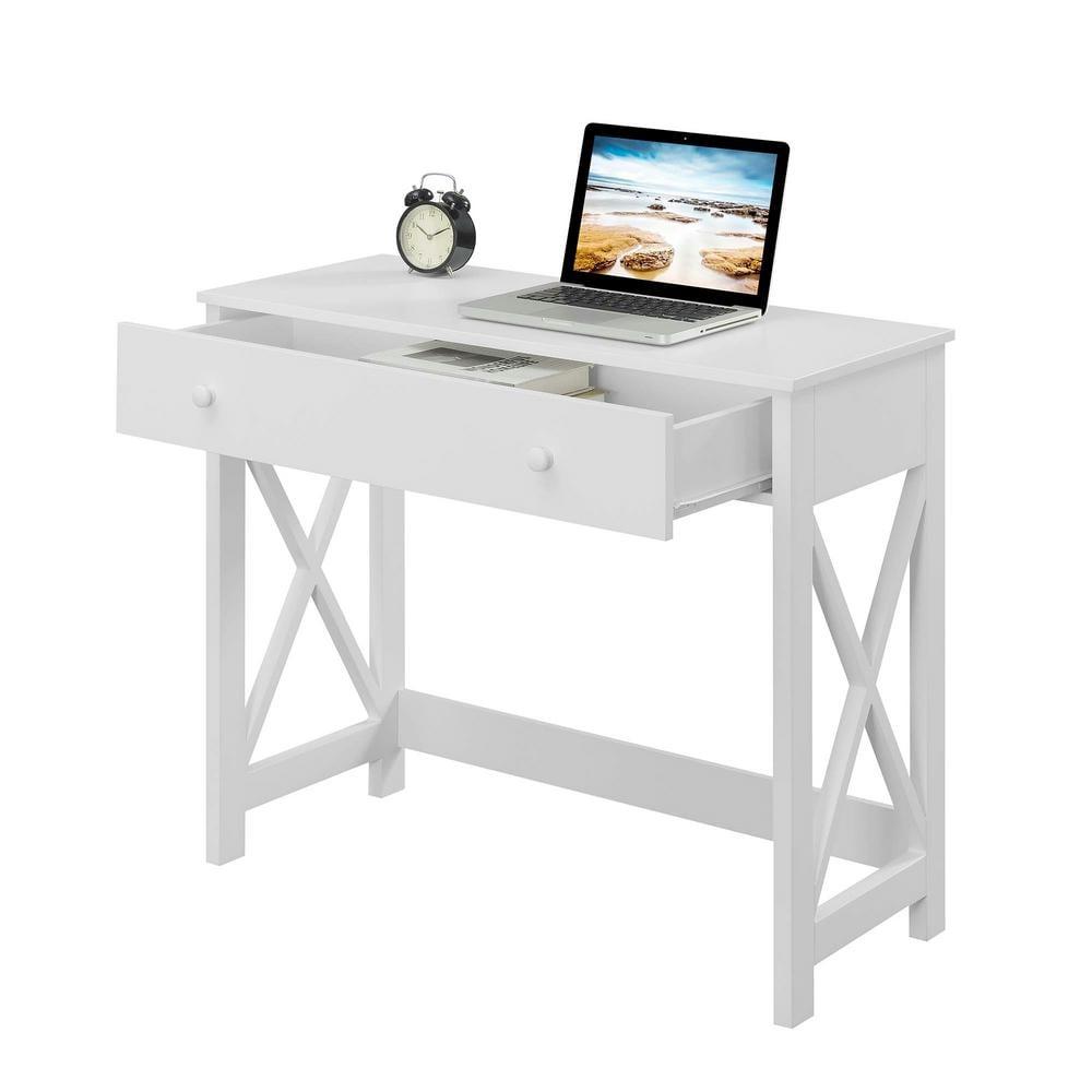 Convenience Concepts Oxford 30 inches Tall 1 Drawer 36-inch Desk, White, All Ages
