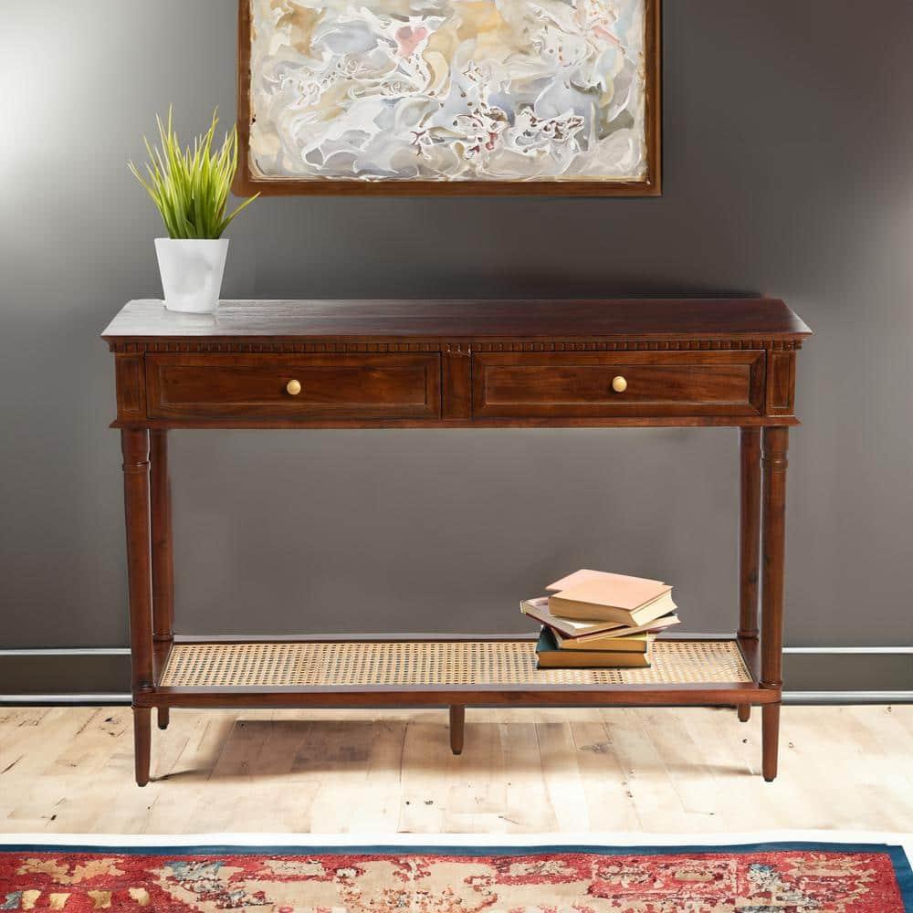 Storied Home Maxwelton Console Table Brown
