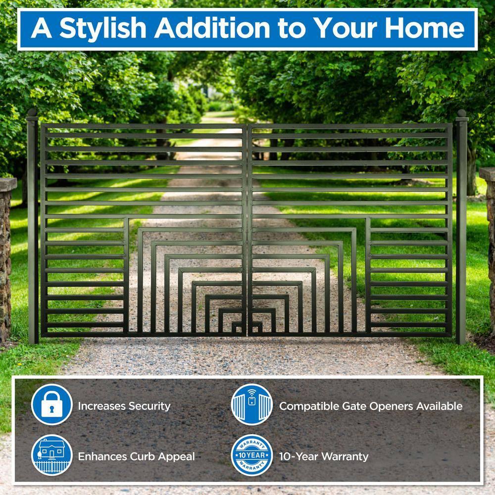 ALEKO Steel Dual Swing Driveway Gate - Florence Style