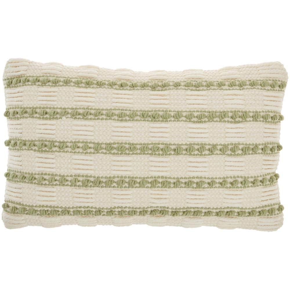 Mina Victory GC384-012020 Textured Cotton Blend Throw Pillow