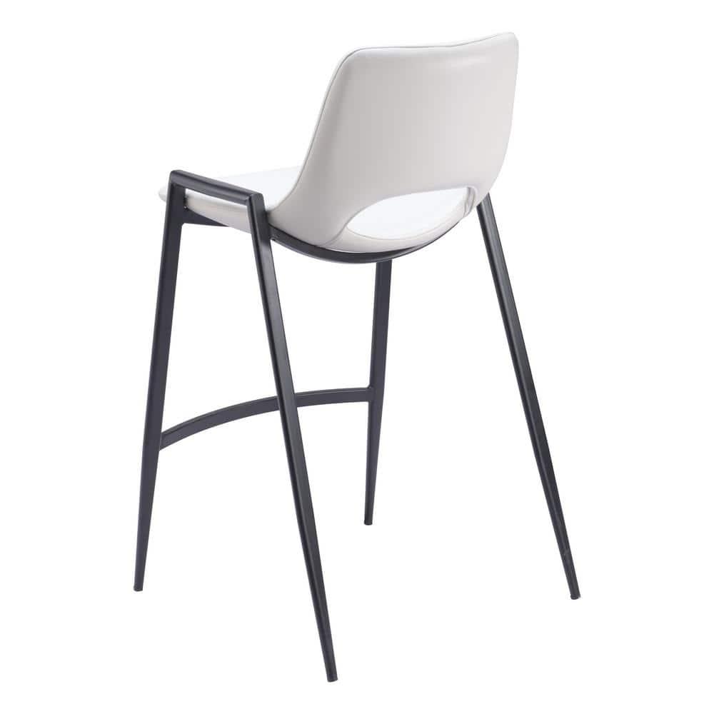 Desi Black Upholstered Counter Stool (Set of 2)