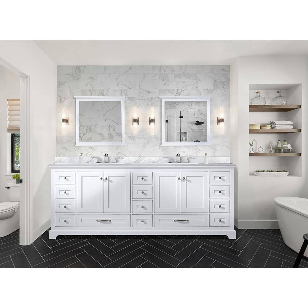 Lexora Dukes 84" Double Bathroom Vanity Base Only