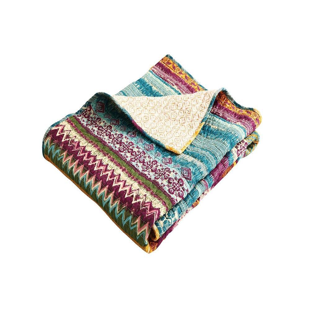 Southwest 100% Cotton Reversible Quilted Throw
