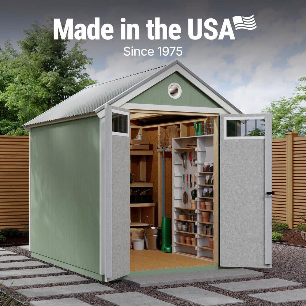 Handy Home Garden 6 ft. W x 8 ft. D Wood Storage Shed with Floor