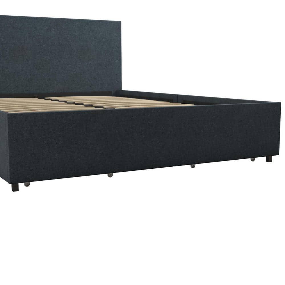 Novogratz Kelly Upholstered Unfinished Platform Storage Bed