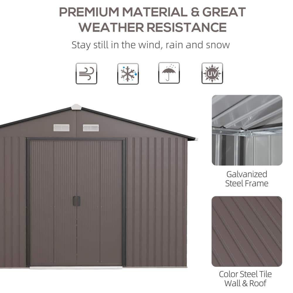 11 ft. W x 13 ft. D Stainless Steel Tool Shed