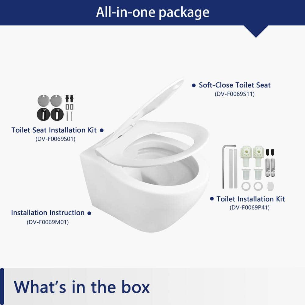 Liberty 1.6 GPF Elongated Wall Hung Toilets (Seat Included)