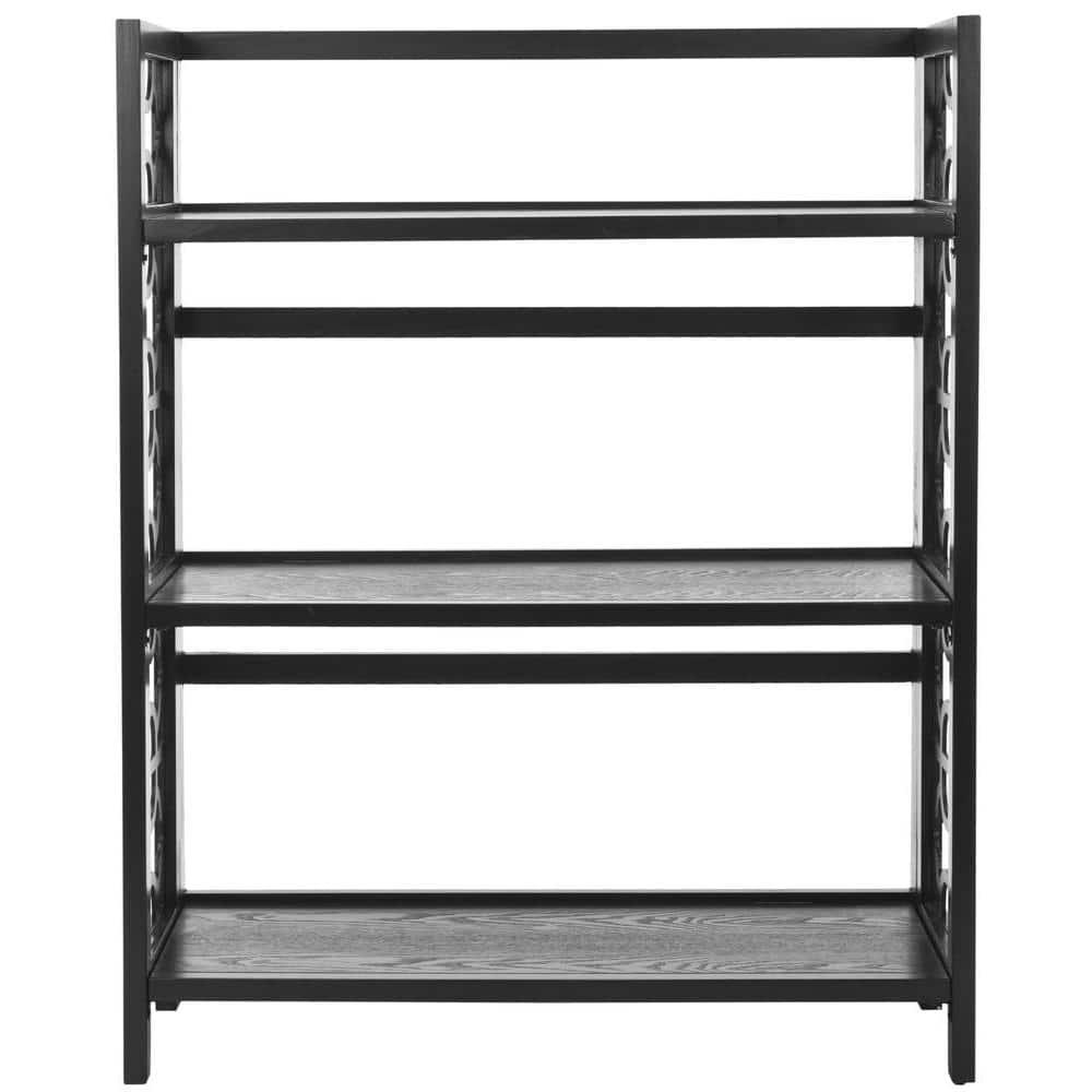 SAFAVIEH Natalie Geometric Rustic 3 Tier Low Bookcase (33.5 in. W x 13.4 in. D x 42.5 in. H)