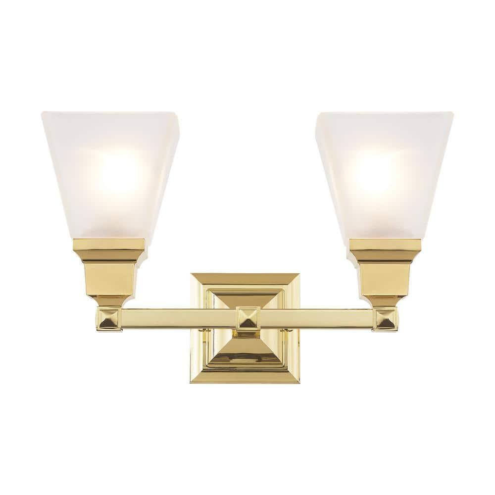 Livex Lighting Mission 2 - Light Vanity in  Polished Brass