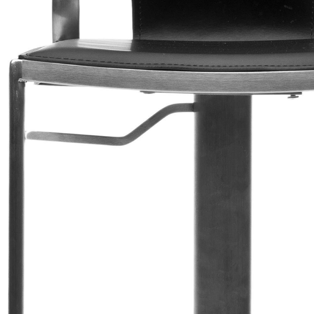 Armondo Gas Lift Swivel Bar Stool - Black - Safavieh