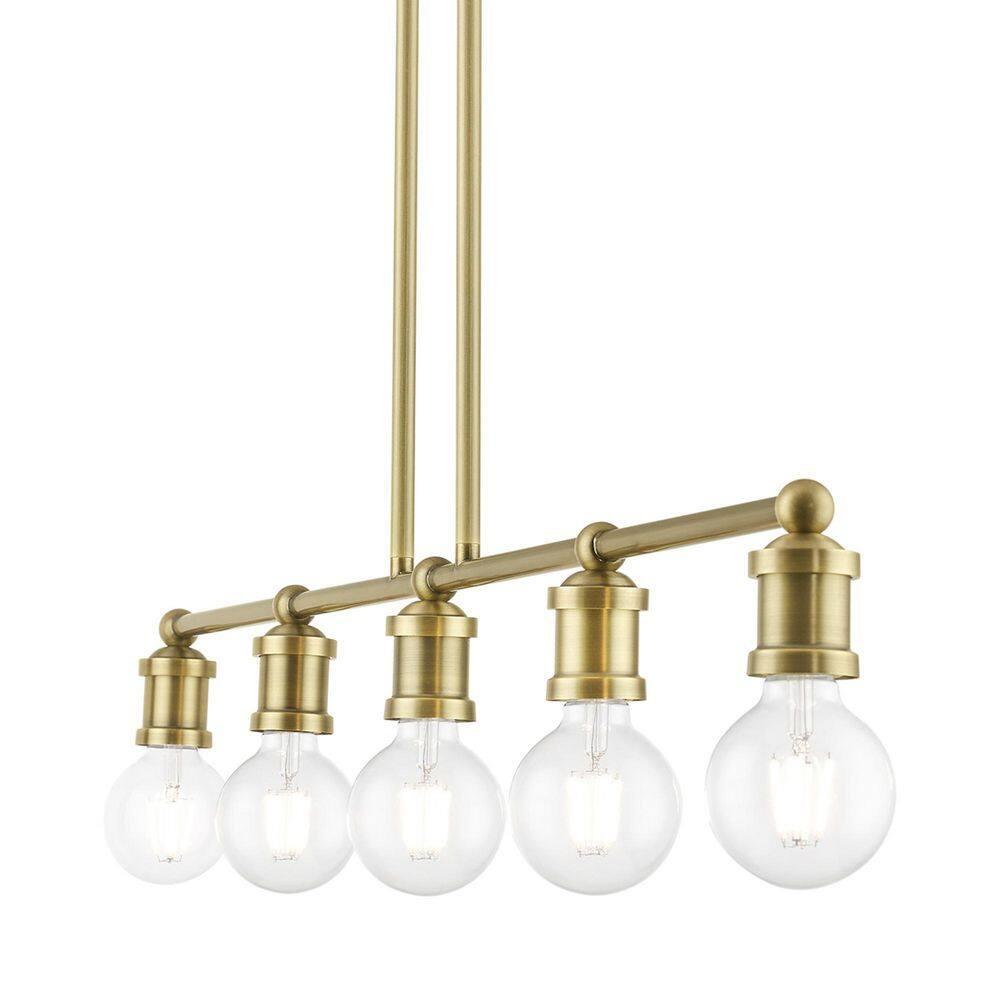 Livex Lighting Lansdale 5 - Light Chandelier in  Antique Brass