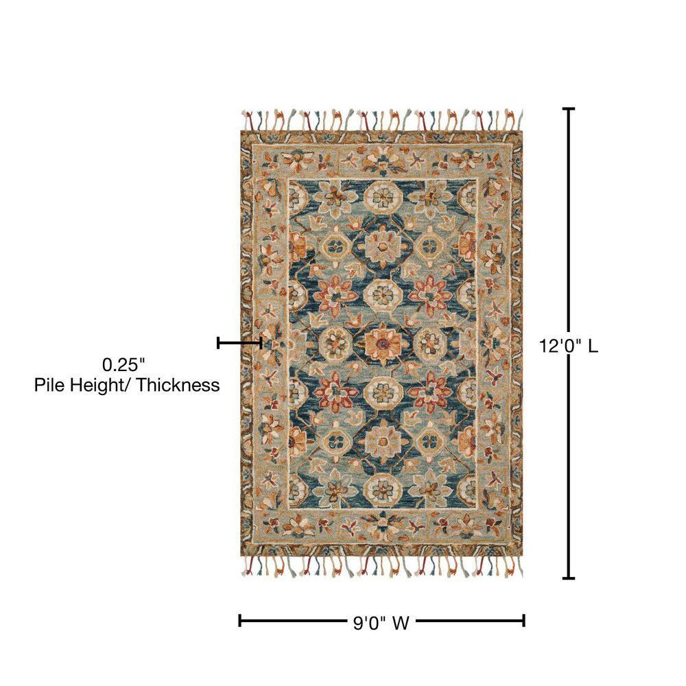 Aspen APN110 Hand Tufted Area Rug - Grey/Navy - 8'9"x11'9" - Safavieh.