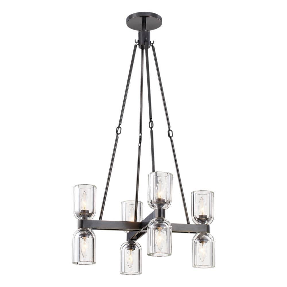 Lucian 8 - Light Modern Linear Chandelier