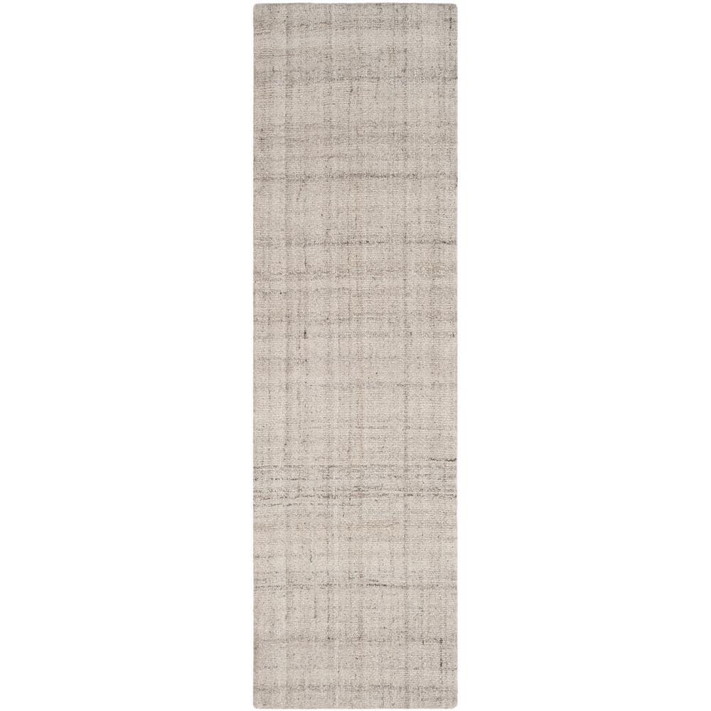 Abstract ABT141 Handmade Indoor Runner - Light Grey - 2'-3"x20' - Safavieh