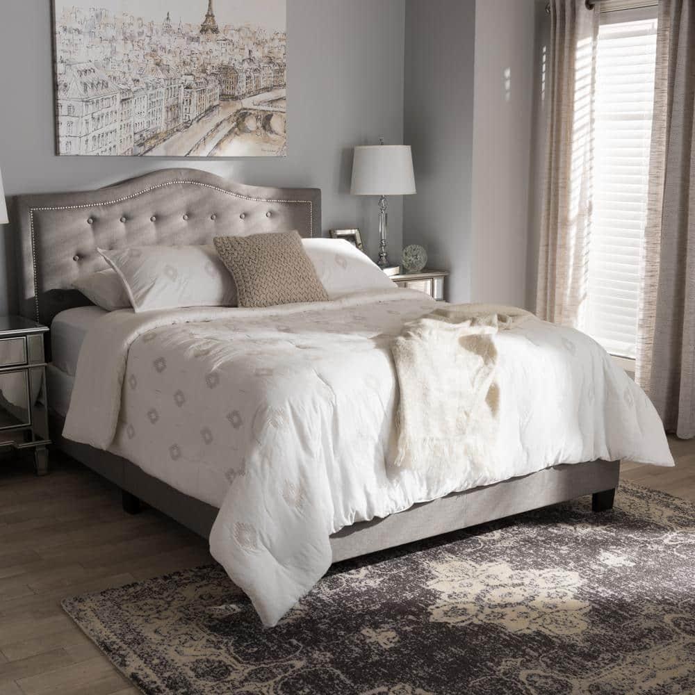 Emerson Modern and Contemporary Fabric Upholstered Bed - Baxton Studio