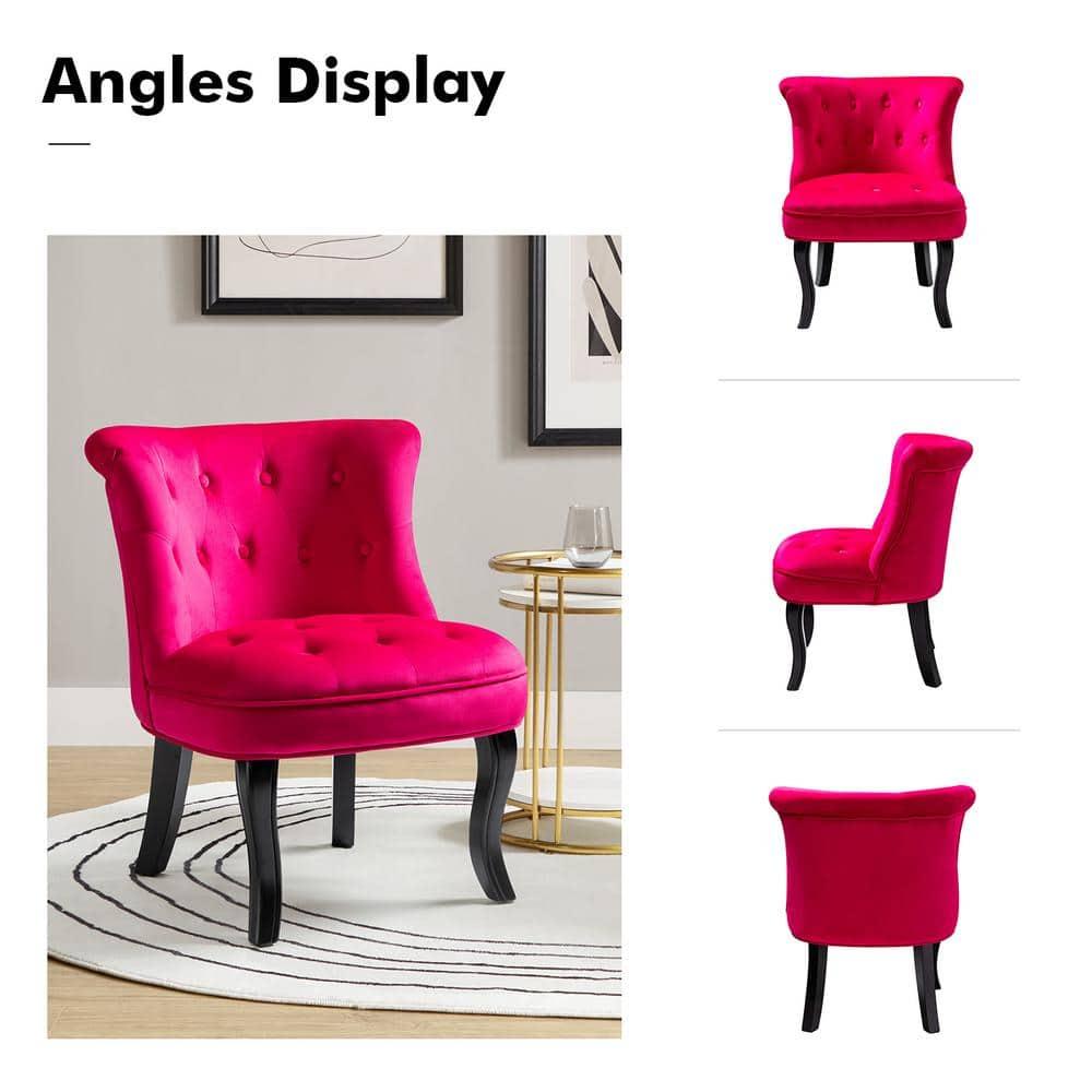 Grenier Traditional Velvet Upholstered Wingback Side Chair with Button-Tufted