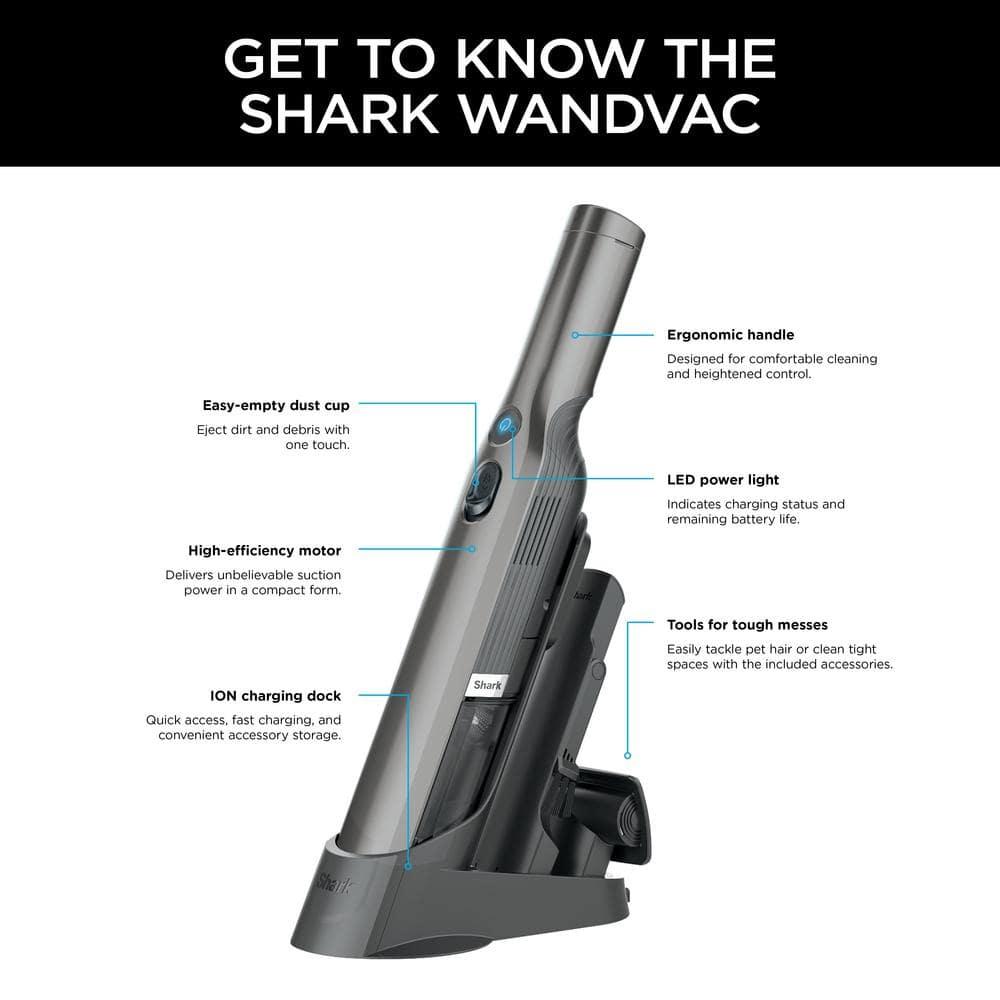 Shark lon WANDVAC System Ultra-Lightweight Powerful Cordless Stick Vacuum with Charging Dock