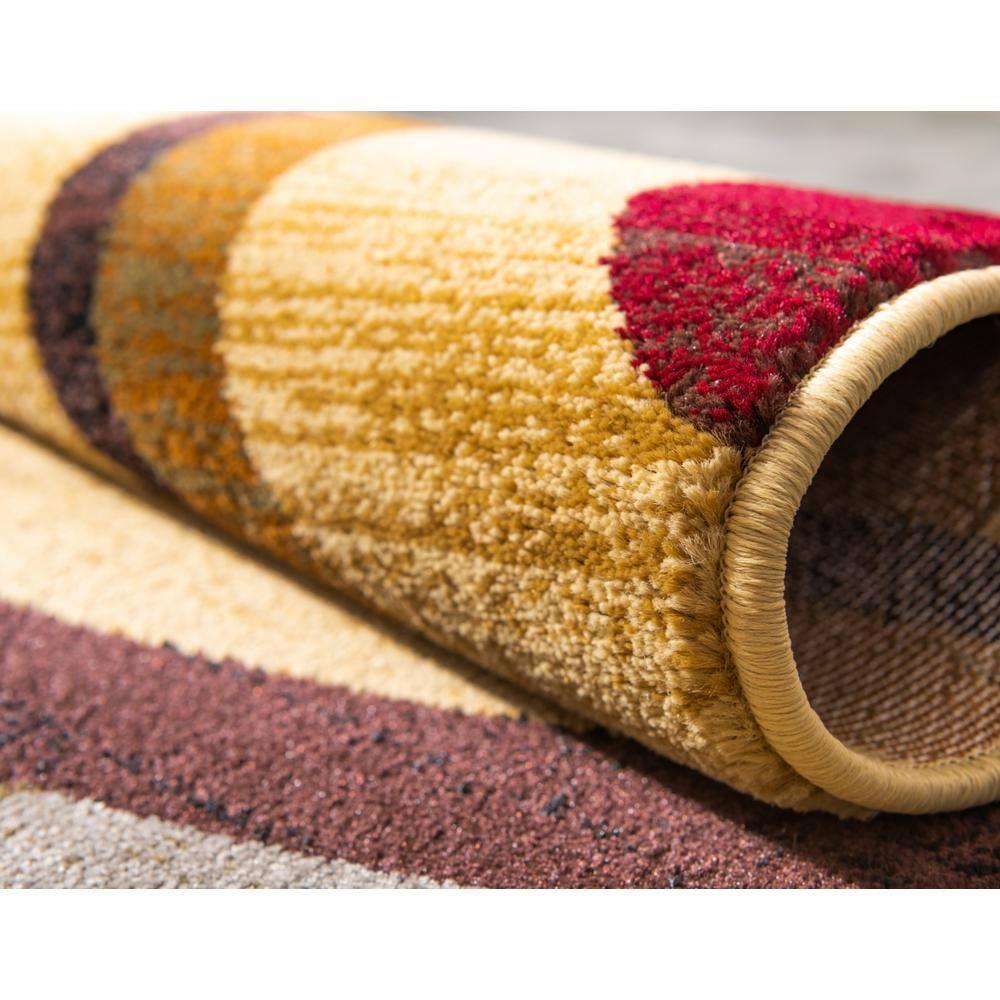 Unique Loom Barista Collection Area Rug - Kona (7' 10" x 10' Rectangle Beige/Black)