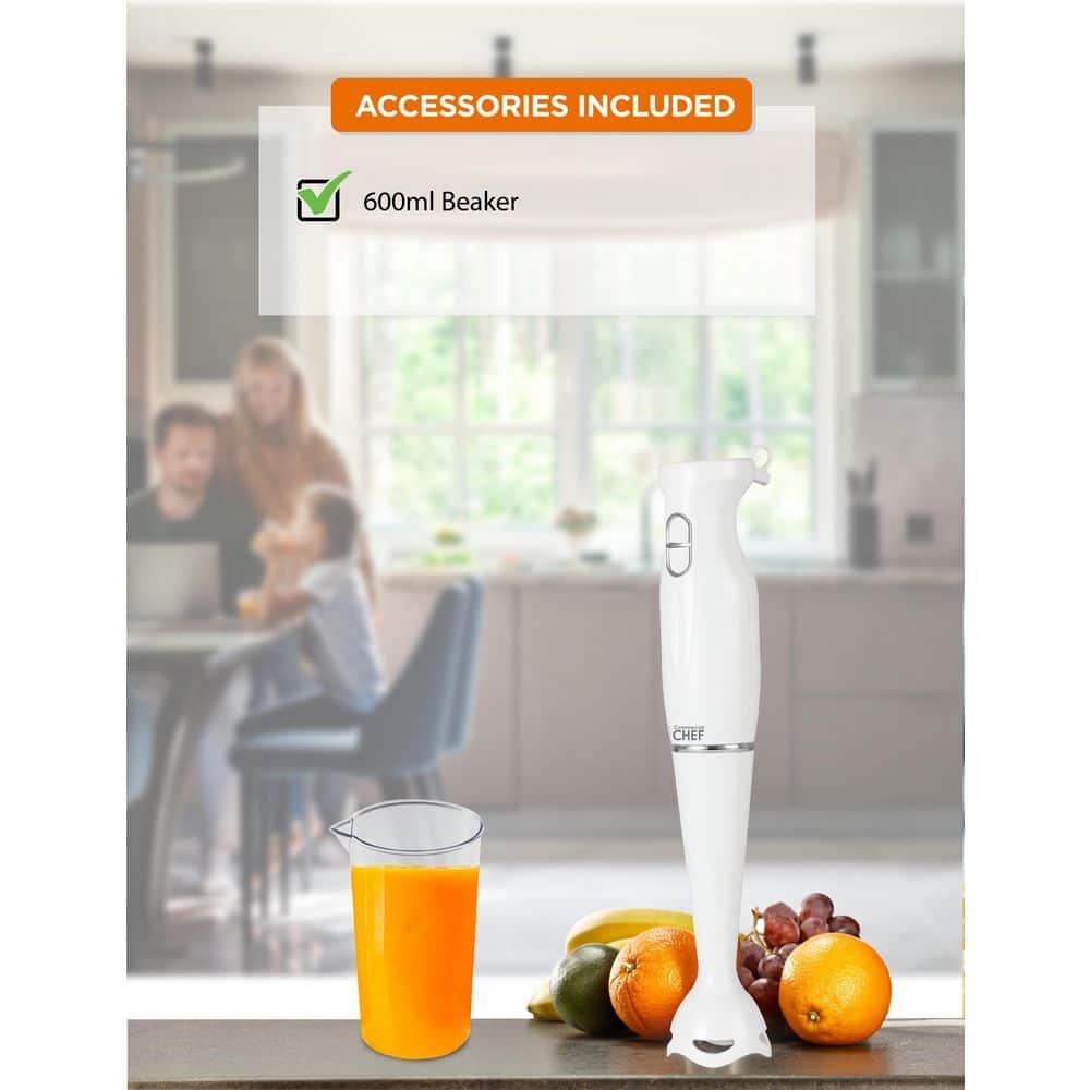 Commercial Chef COMMERCIAL CHEF Immersion Blender, Hand Blender with Stainless Steel Blades