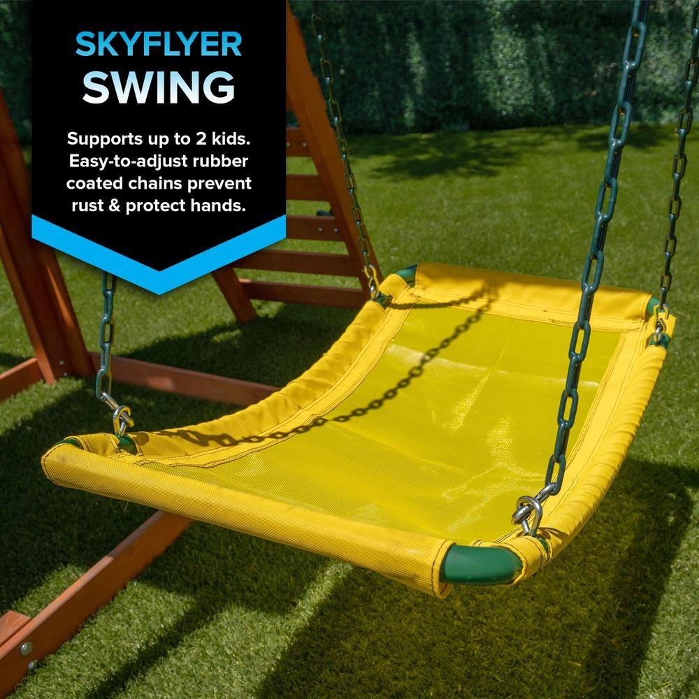 Sportspower Sherwood Wooden Swing Set with Lifetime Warranty on 8' Double Wall Slide