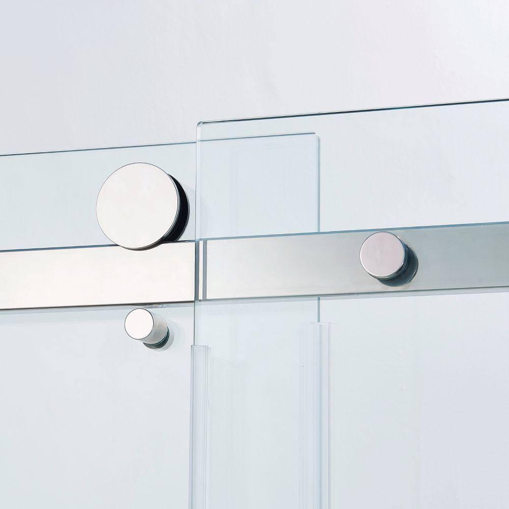 56"-60 ‘W x 75’ Aluminum Framed Single Slide Design Shower Door